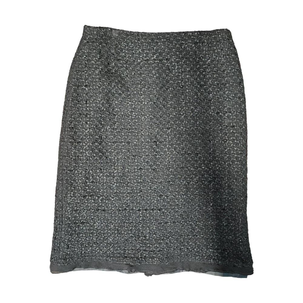 Nine West Black Wool Woven Sparkle Pencil Dkirt Size XS - Picture 2 of 7